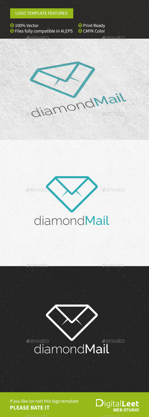 Diamond Mail - Symbols Logo Templates