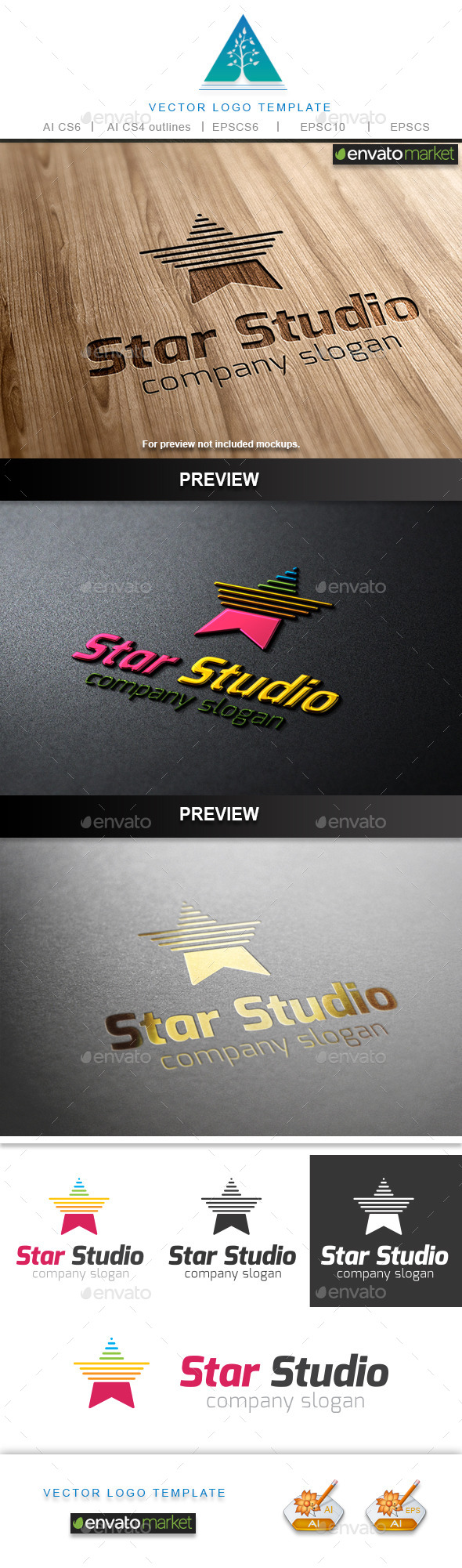Star Studio Logo - Objects Logo Templates