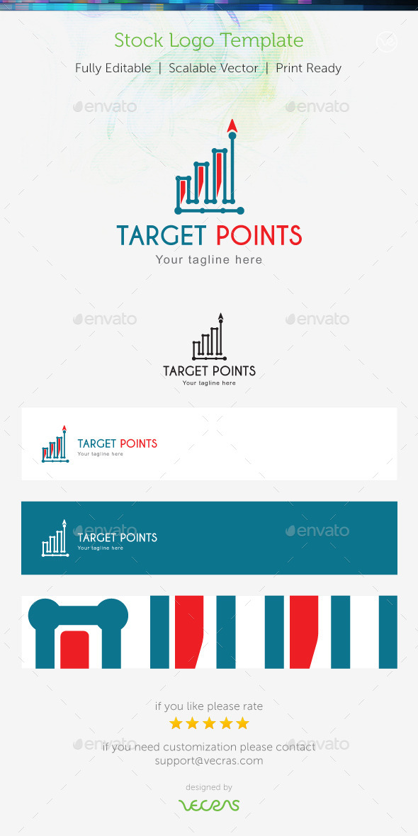 Target Points Stock Logo Template - Abstract Logo Templates