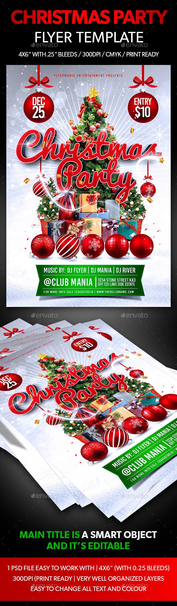 Christmas Party Flyer Template - Clubs & Parties Events