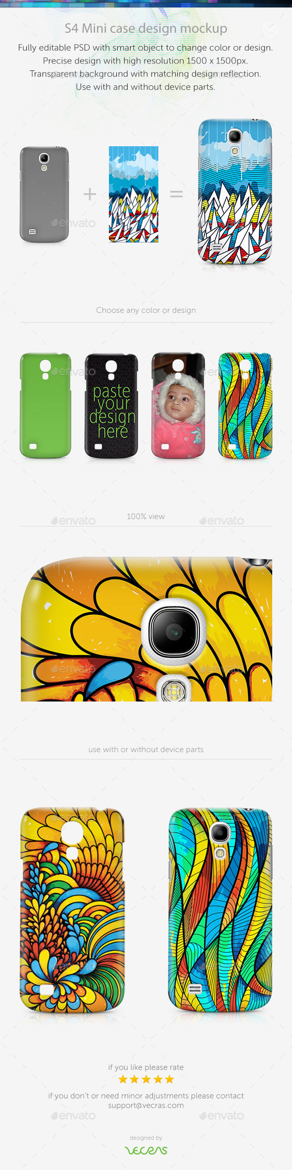 S4 Mini Case Design Mockup - Mobile Displays