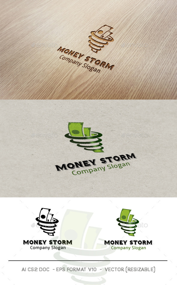 Money Storm logo - Symbols Logo Templates