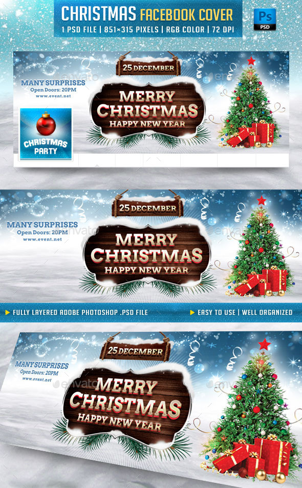 Merry Christmas Facebook Cover - Facebook Timeline Covers Social Media