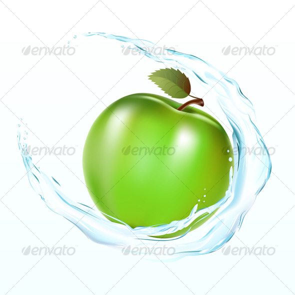 Apple with a wate