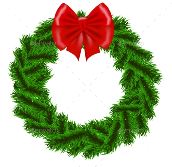Christmas Fir Tree Wreath - Christmas Seasons/Holidays