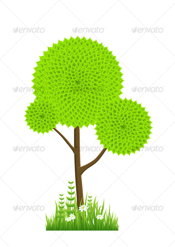 Abstract green tree - Backgrounds Decorative