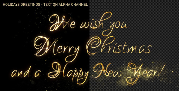 Christmas And New Year Elegant Handwriting Text