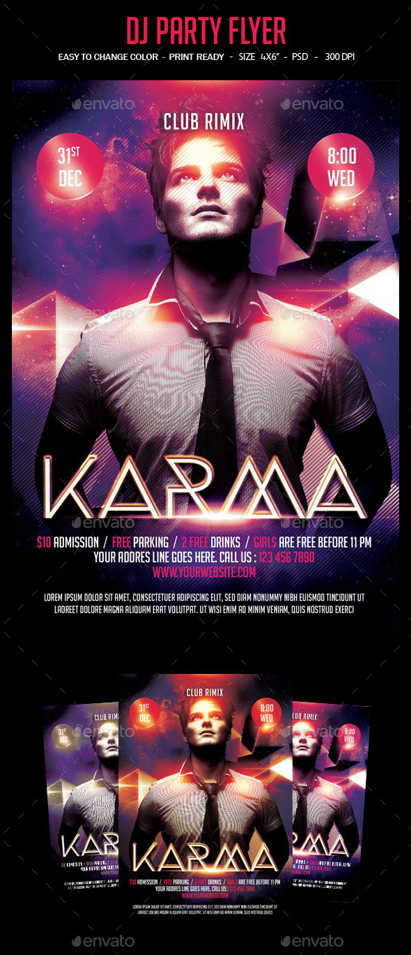 DJ Flyer PSD Template - Clubs & Parties Events