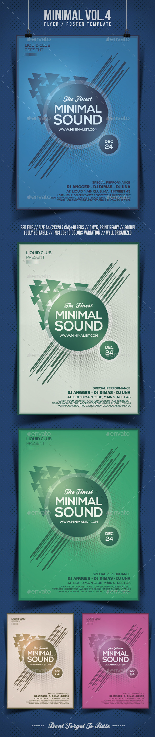 Minimal Flyer Template Vol.4 - Clubs & Parties Events