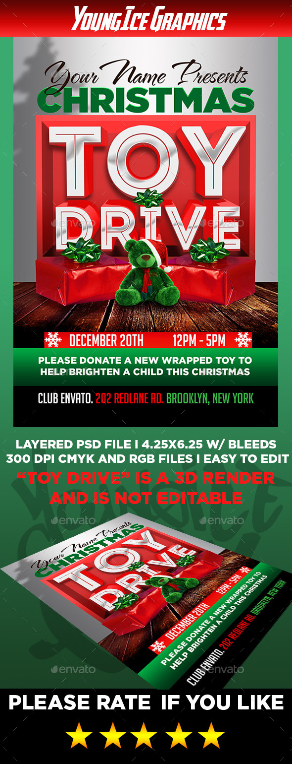 Toy Drive Flyer Template - Events Flyers