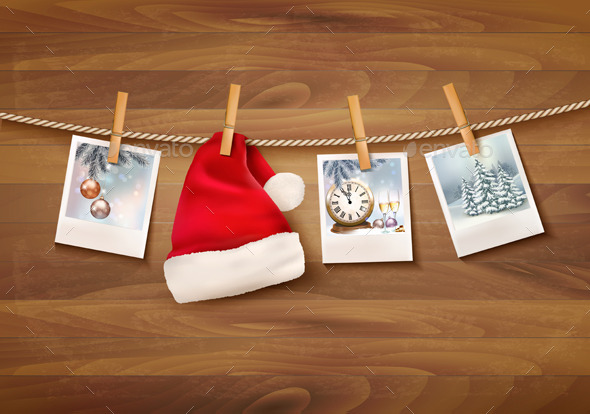 Holiday Background with Christmas Photos - Christmas Seasons/Holidays