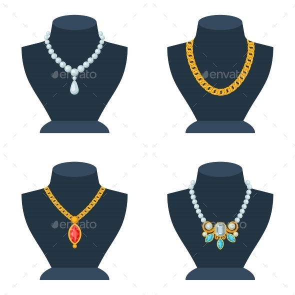 Set of Store Mannequins for Jewelry Shop - Services Commercial / Shopping