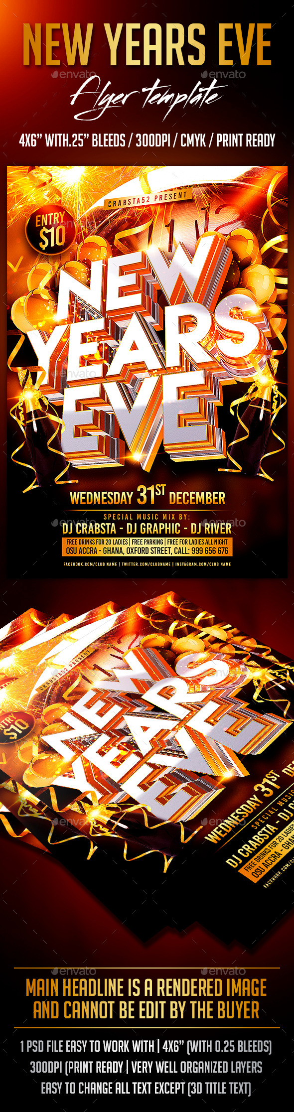 New Years Eve Flyer Template - Events Flyers
