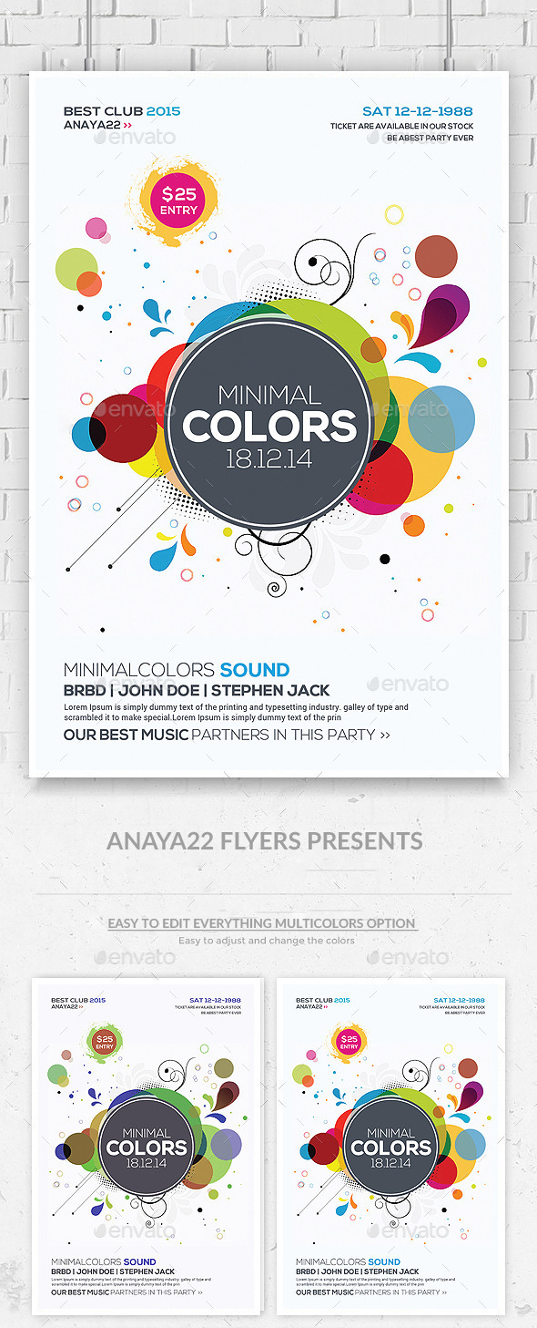 Abstract Future Flyer Psd Template - Clubs & Parties Events