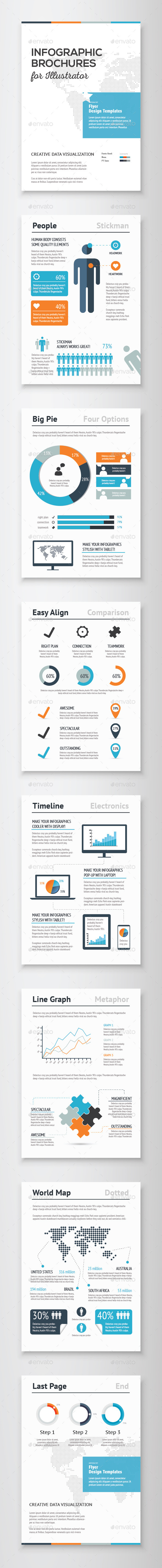 Infographic Brochure Vector Elements Kit 1 - Infographics
