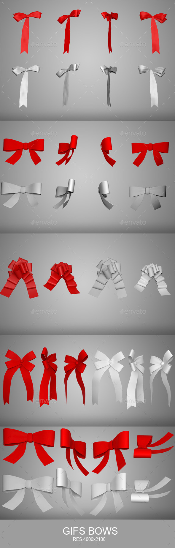 Gift Bows - Objects 3D Renders