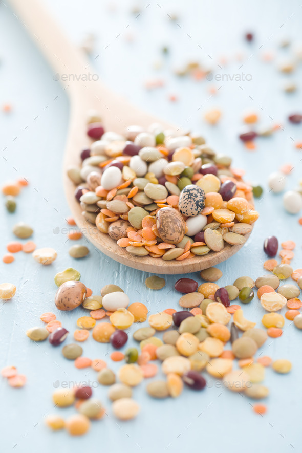 mixture of legumes - Stock Photo - Images