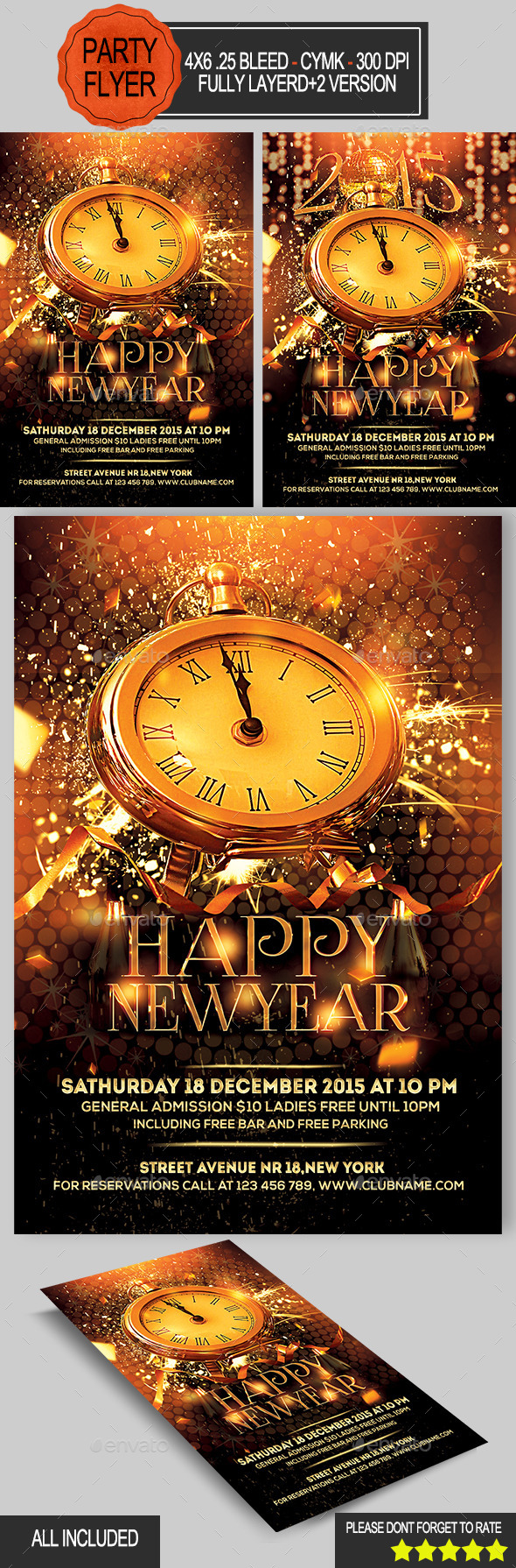 Happy New Year Flyer - Clubs & Parties Events