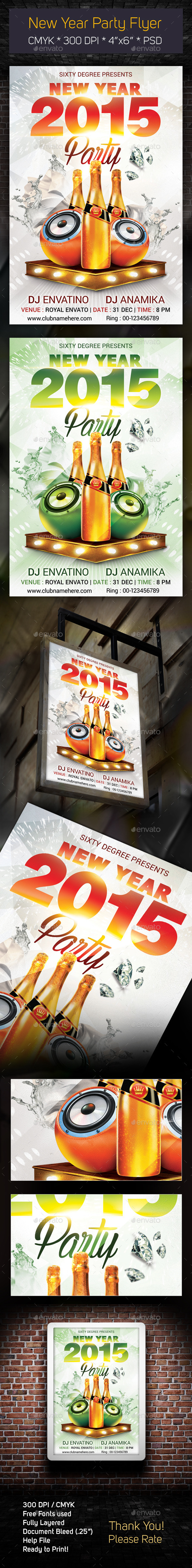 New Year Party Flyer - Clubs & Parties Events