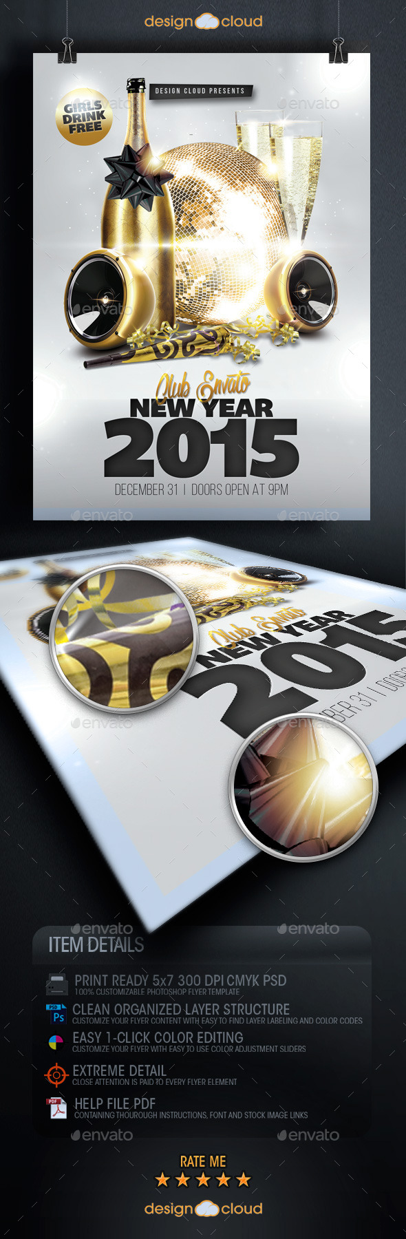 New Year's Event Flyer Template Vol. 1 - Holidays Events