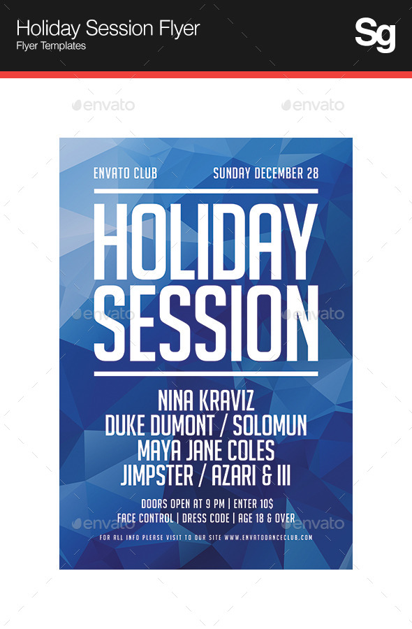Holiday Session Flyer - Holidays Events