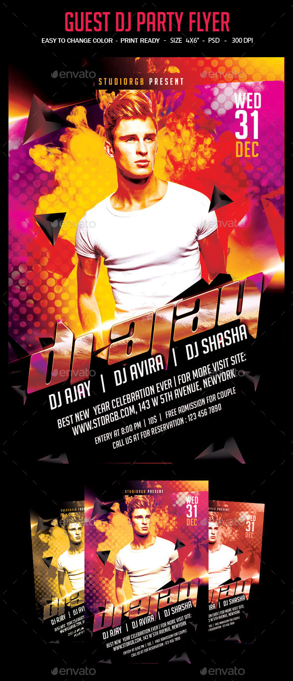 Guest Dj Party Flyer - Clubs & Parties Events