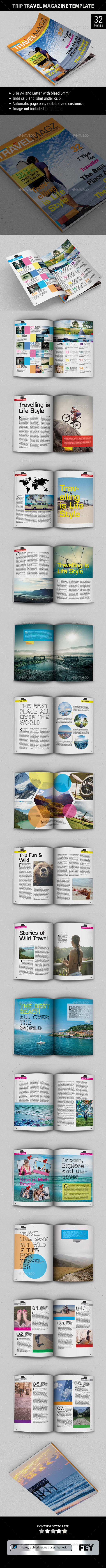 Trip Travel - Magazine Template - Magazines Print Templates
