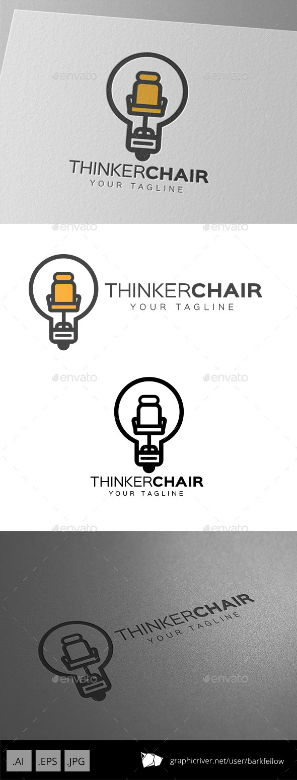 Smart Thinker Chair Logo - Symbols Logo Templates