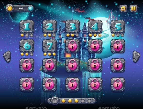 Space Screen Levels - Monsters Characters