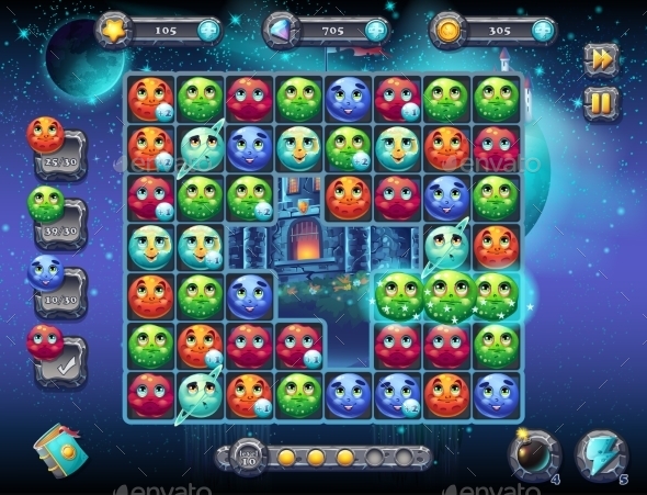 Planets Interface - Monsters Characters