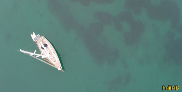 Yacht Anchored at the Bay
