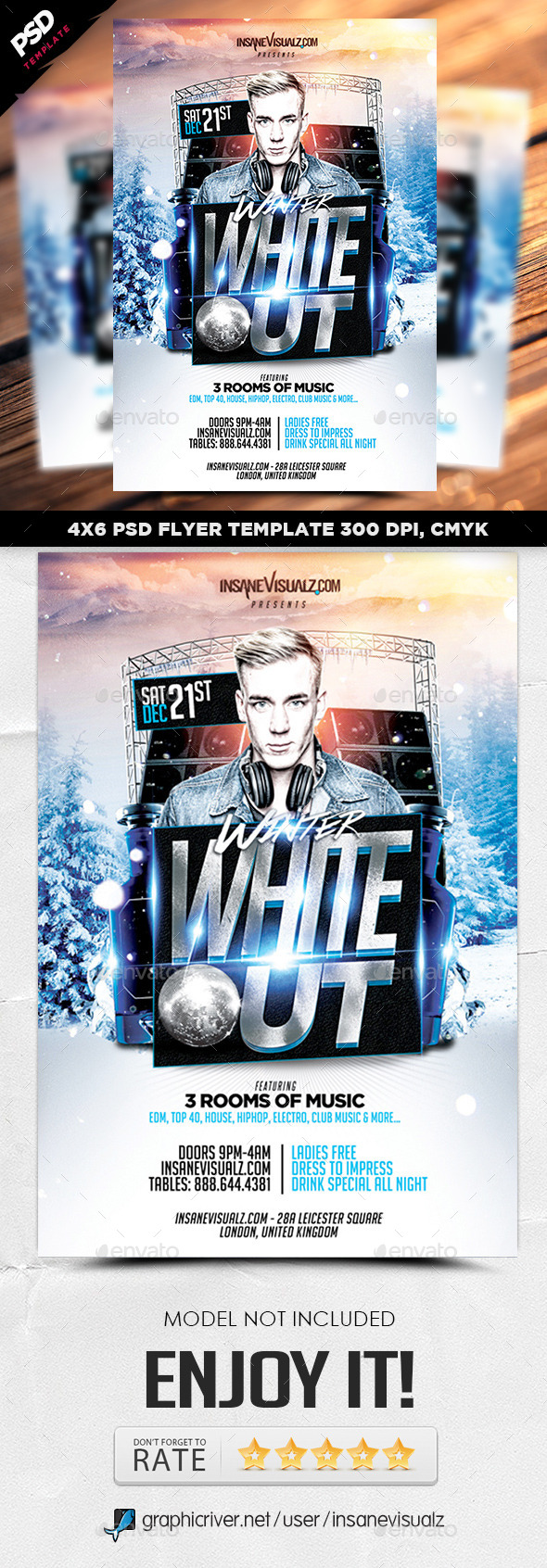 Winter White Out Flyer - Flyers Print Templates