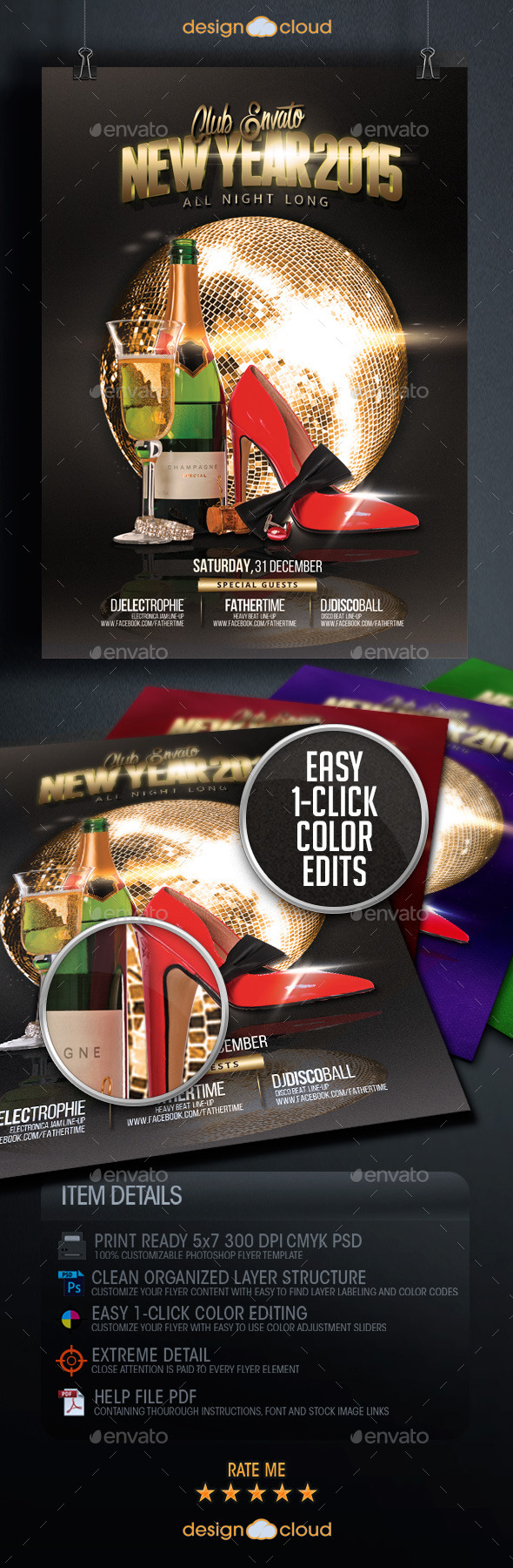 New Year's Event Flyer Template Vol. 2 - Holidays Events