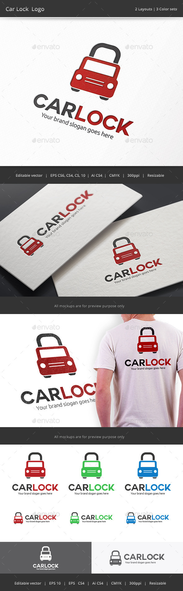 Car Lock Logo - Objects Logo Templates