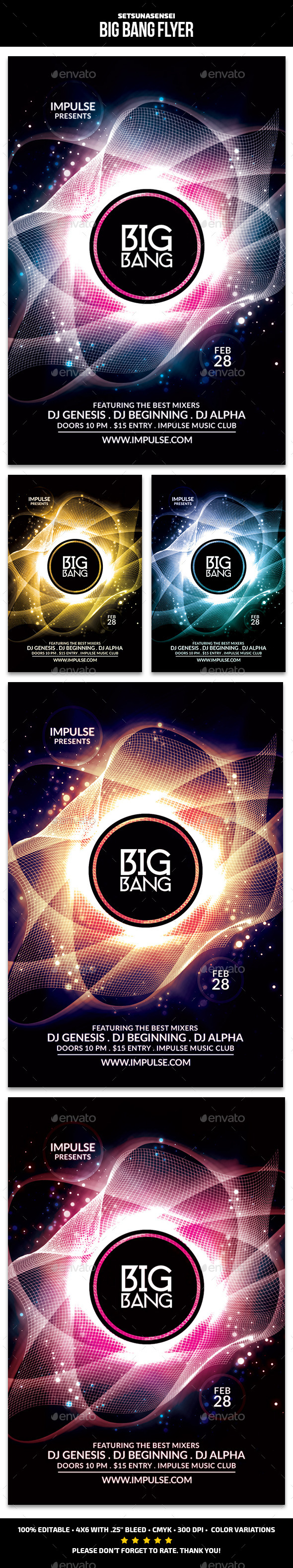 Big Bang Flyer - Clubs & Parties Events
