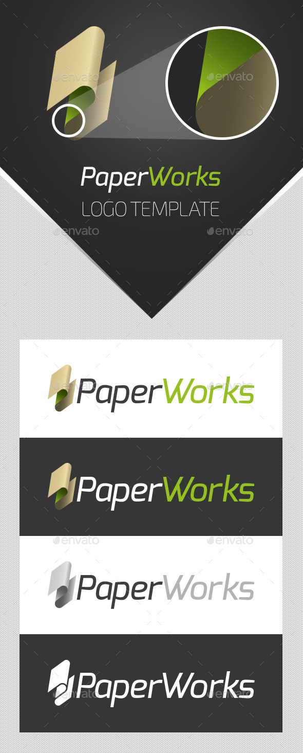 PaperWorks Logo Template - Abstract Logo Templates