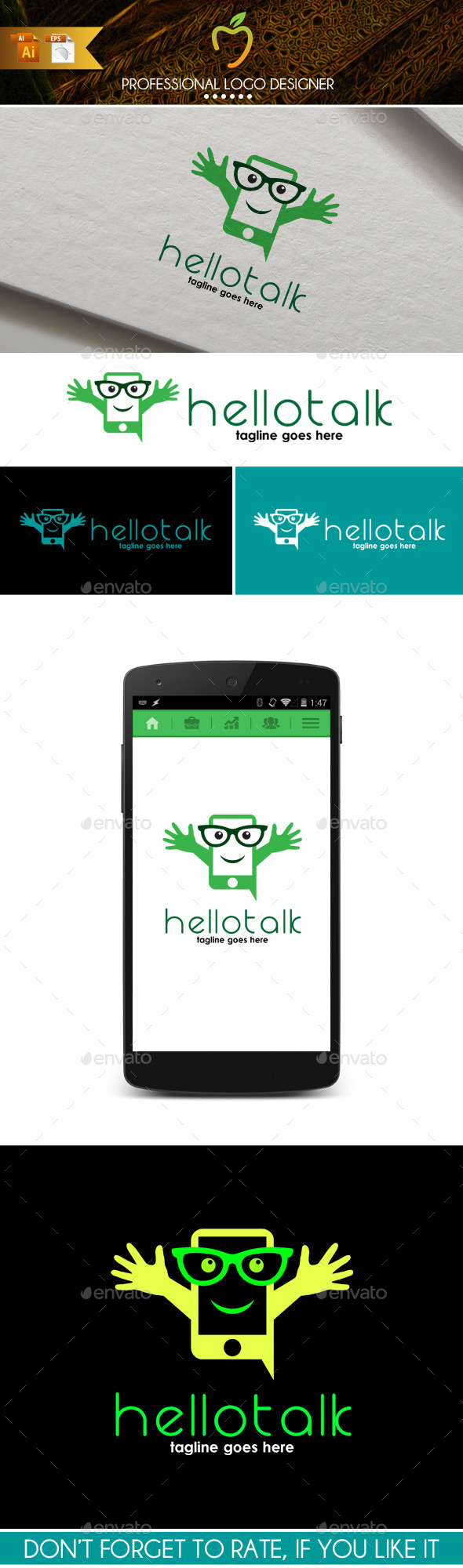 Hello Talk Logo - Objects Logo Templates