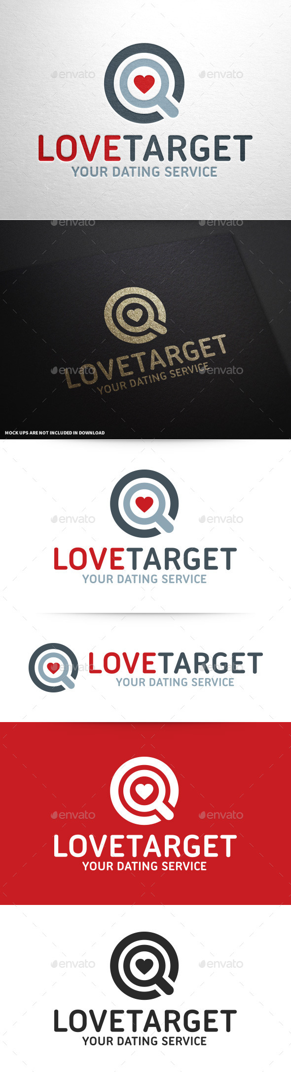Love Target Logo Template - Symbols Logo Templates