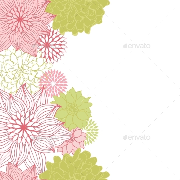 Abstract Floral Seamless Pattern - Flowers & Plants Nature