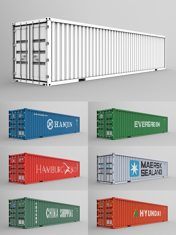 40F Shipping Container - 3Docean 9720010