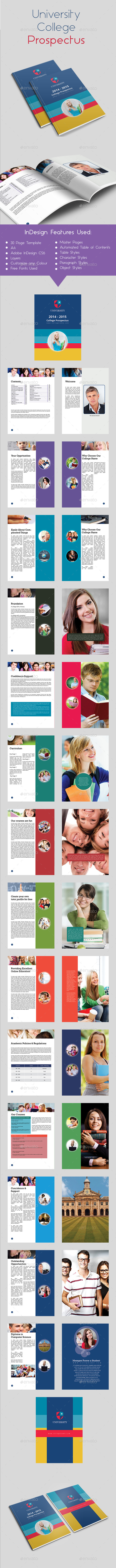University College Prospectus - Brochures Print Templates