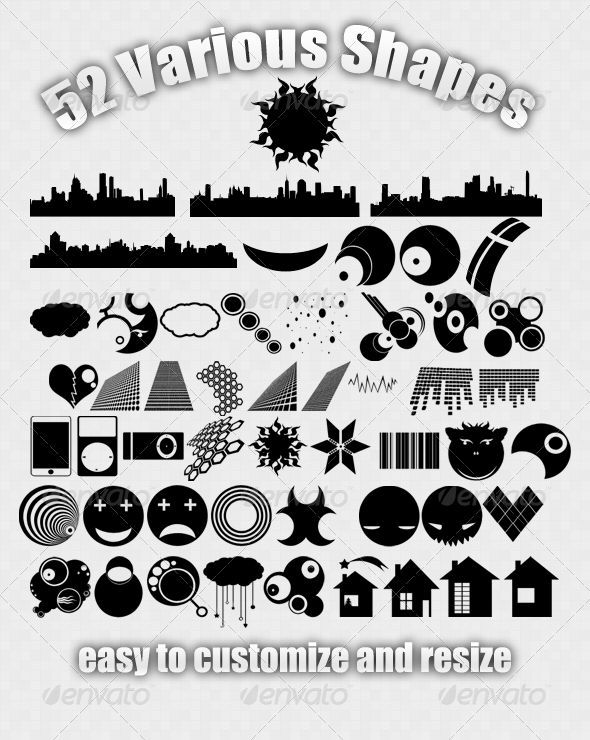 52 Various Shapes - Objects Shapes