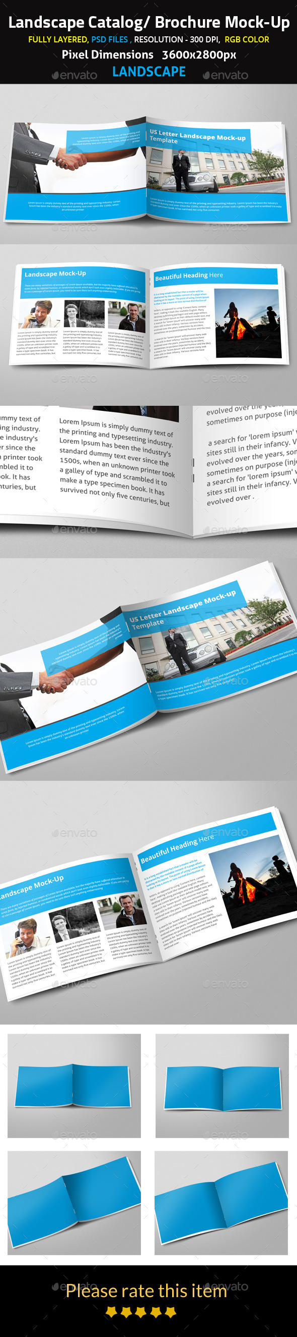 Landscape Catalog/ Brochure Mock-Up - Brochures Print