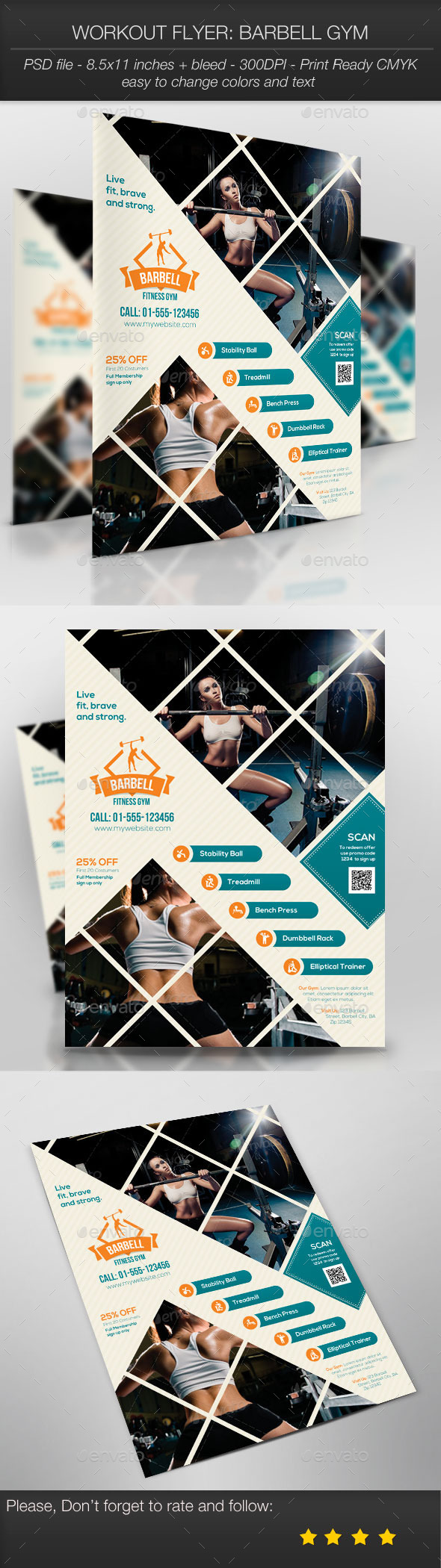 Workout Flyer: Barbell Gym - Sports Events