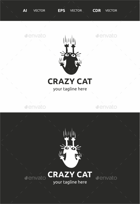  Crazy  Cat  by naqqosh GraphicRiver