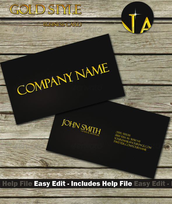 Gold Style Business Card - Creative Business Cards