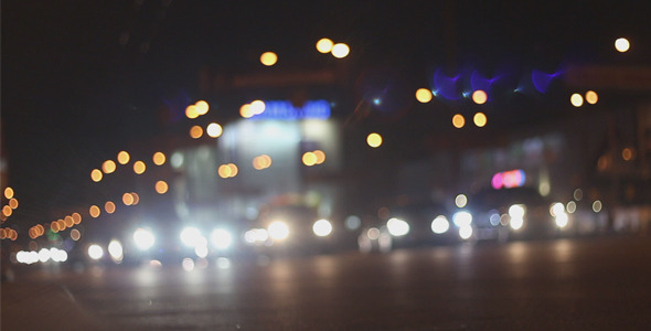 Night Traffic in a Big City at The Crossroads, Stock Footage | VideoHive