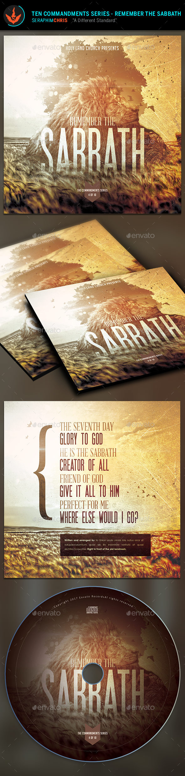Remember the Sabbath: CD Artwork Template - CD & DVD Artwork Print Templates