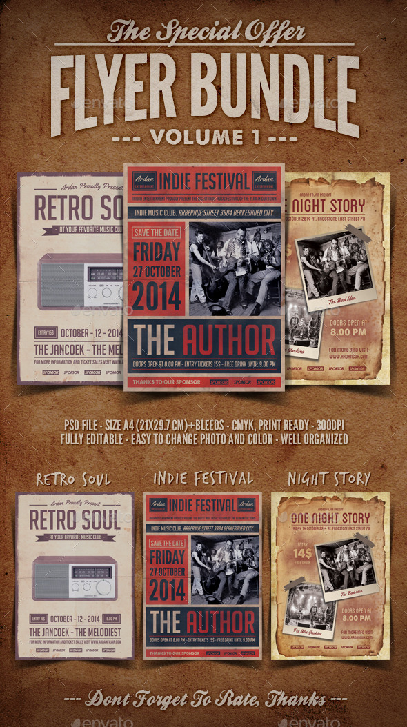 Flyer Bundle Vol.1 - Concerts Events