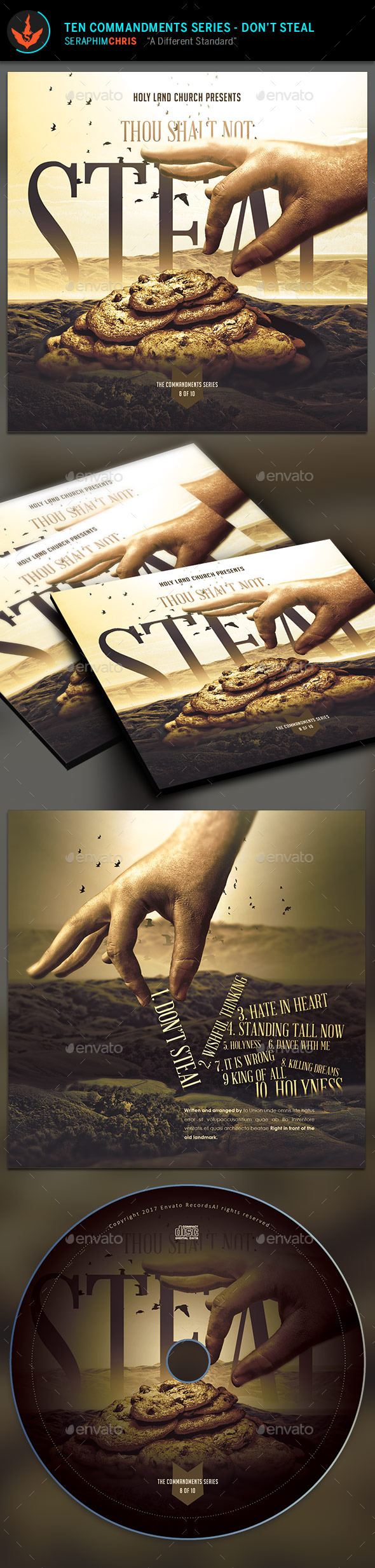 Thou Shalt Not Steal: CD Artwork Template - CD & DVD Artwork Print Templates